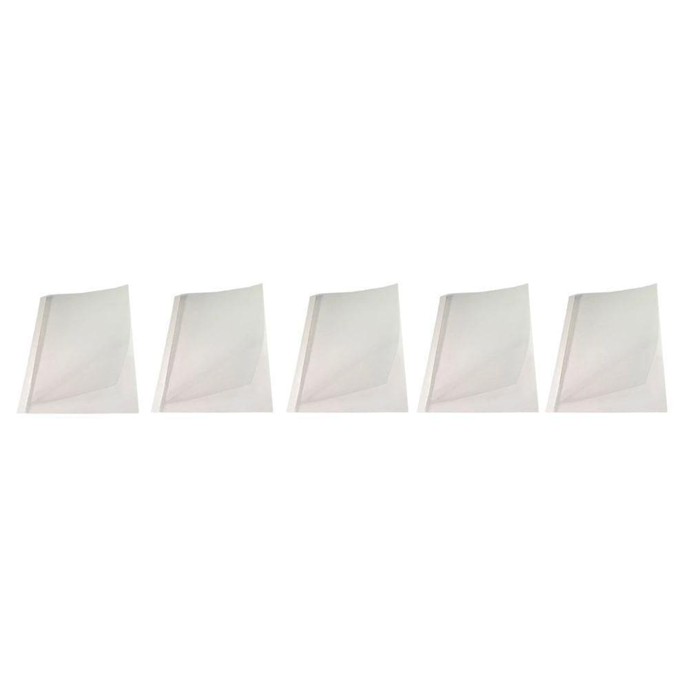 Kit 5 Capas Encadernação Térmica Até 120 Folhas A4 Branca