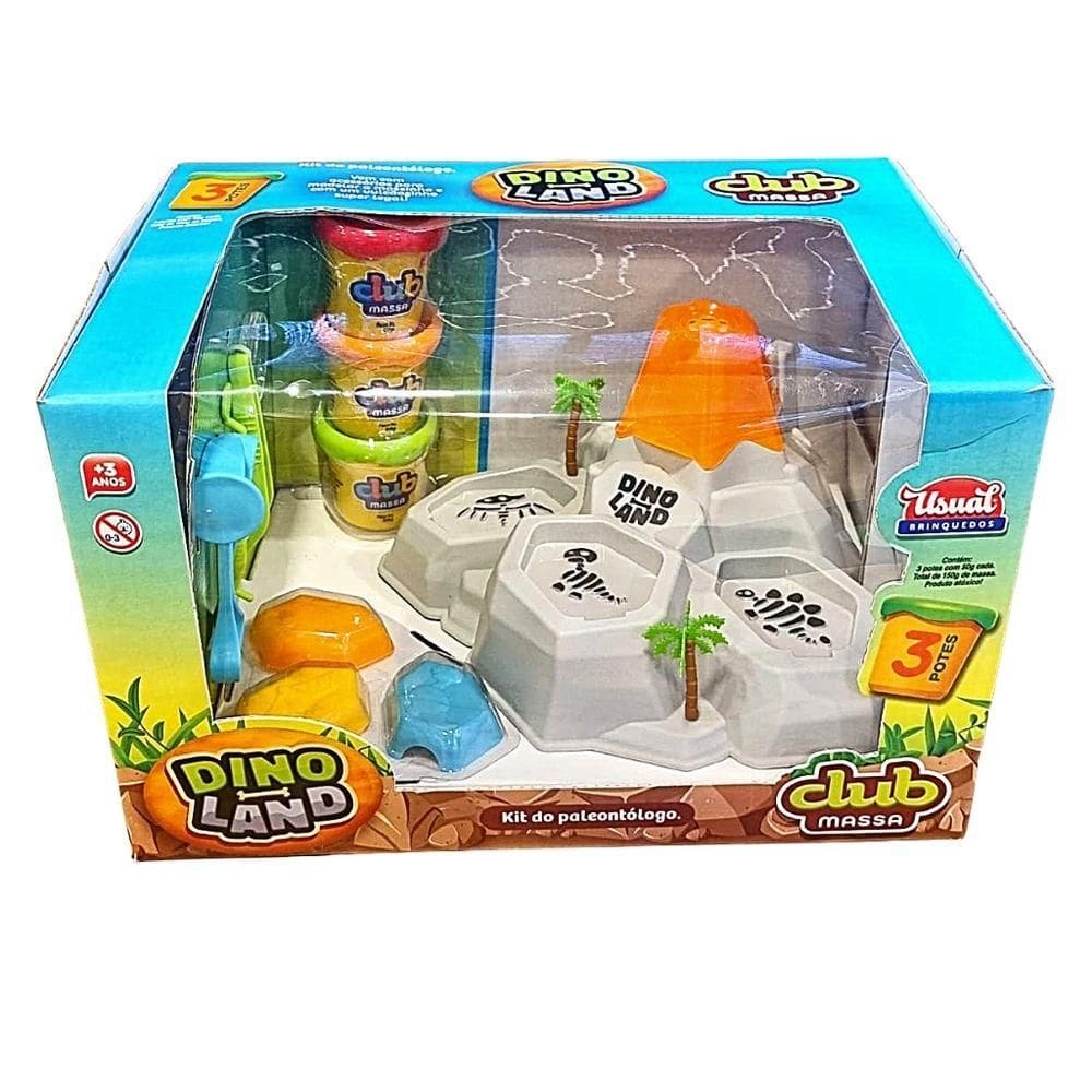Kit Massinha de Modelar Club Massa Dino Land 590 - Usual