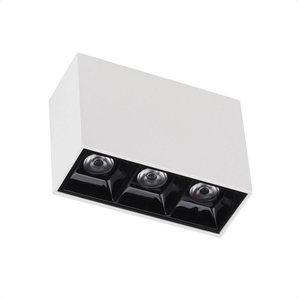 Spot De Led Sobrepor Taschibra Arch Pontual 6w 2700k Bivolt Branco Com Preto