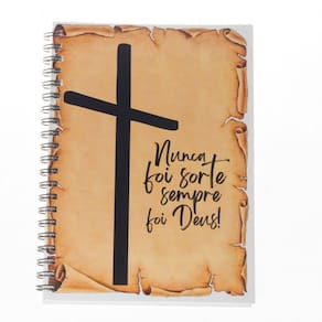 Caderno Capa Dura 1 Matéria Nunca Foi Sorte, Sempre Foi Deus Cor Nunca Foi Sorte Sempre Foi Deus