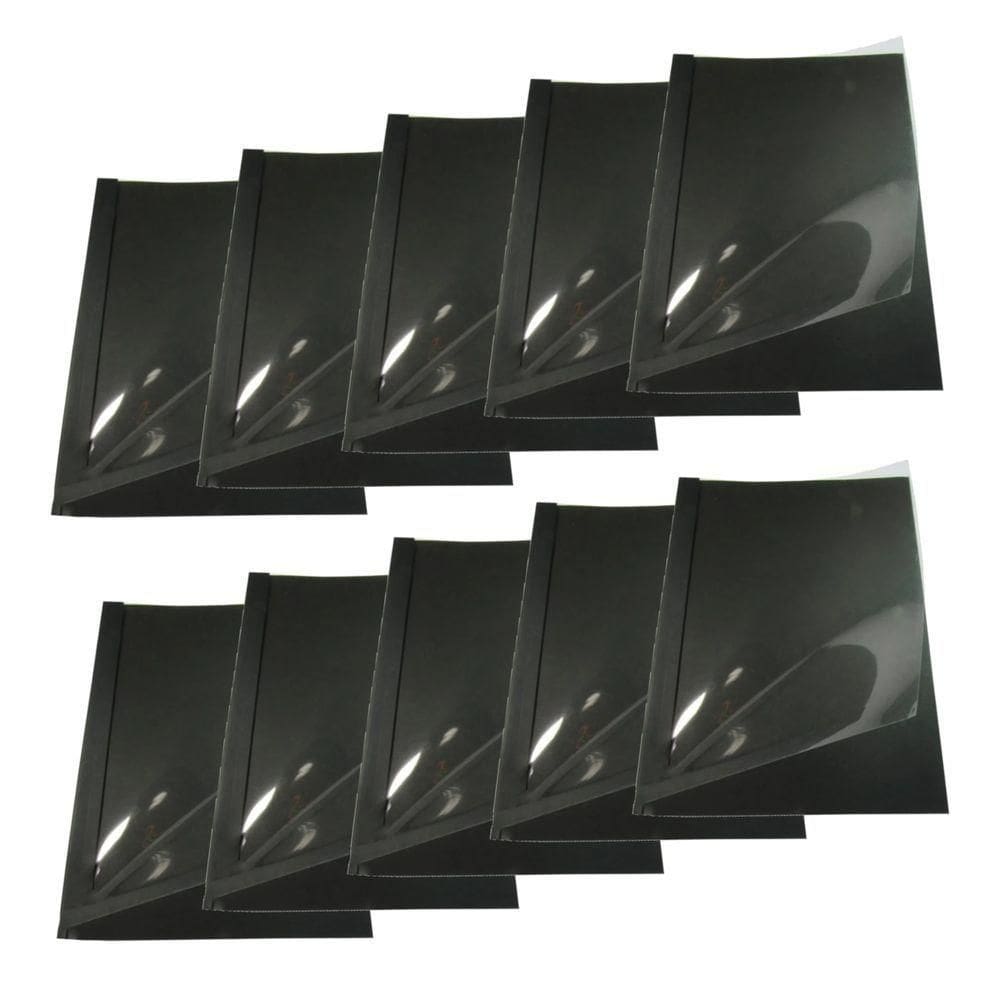 Kit 30 Capas Encadernação Térmica Até 120 Folhas A4 Preta. - alta durabilidade