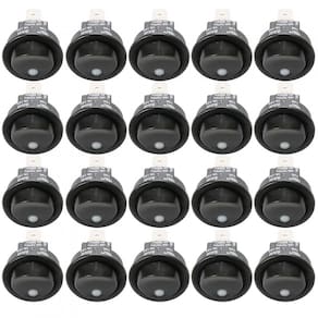 Kit Interruptor Grill E Lâmpada Fornos Embutir - 20 Peças Preto Bivolt