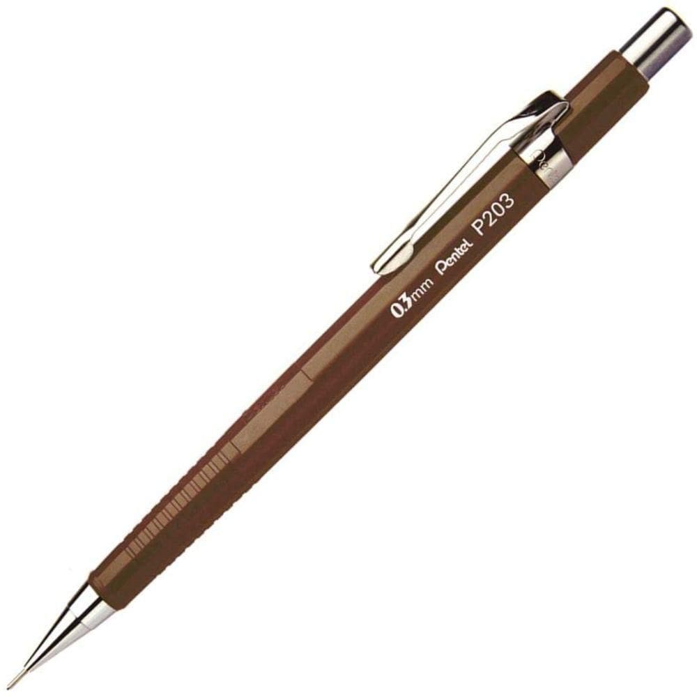 Lapiseira 0.3mm Marrom P203-E - Pentel