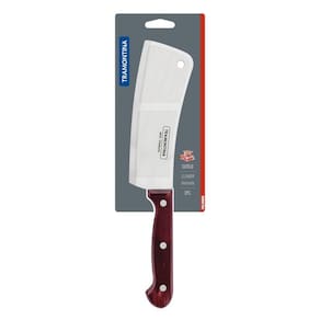 Cutelo Tramontina Polywood Com Lamina Em Aço Inox E Cabo De Madeira Vermelho 6"