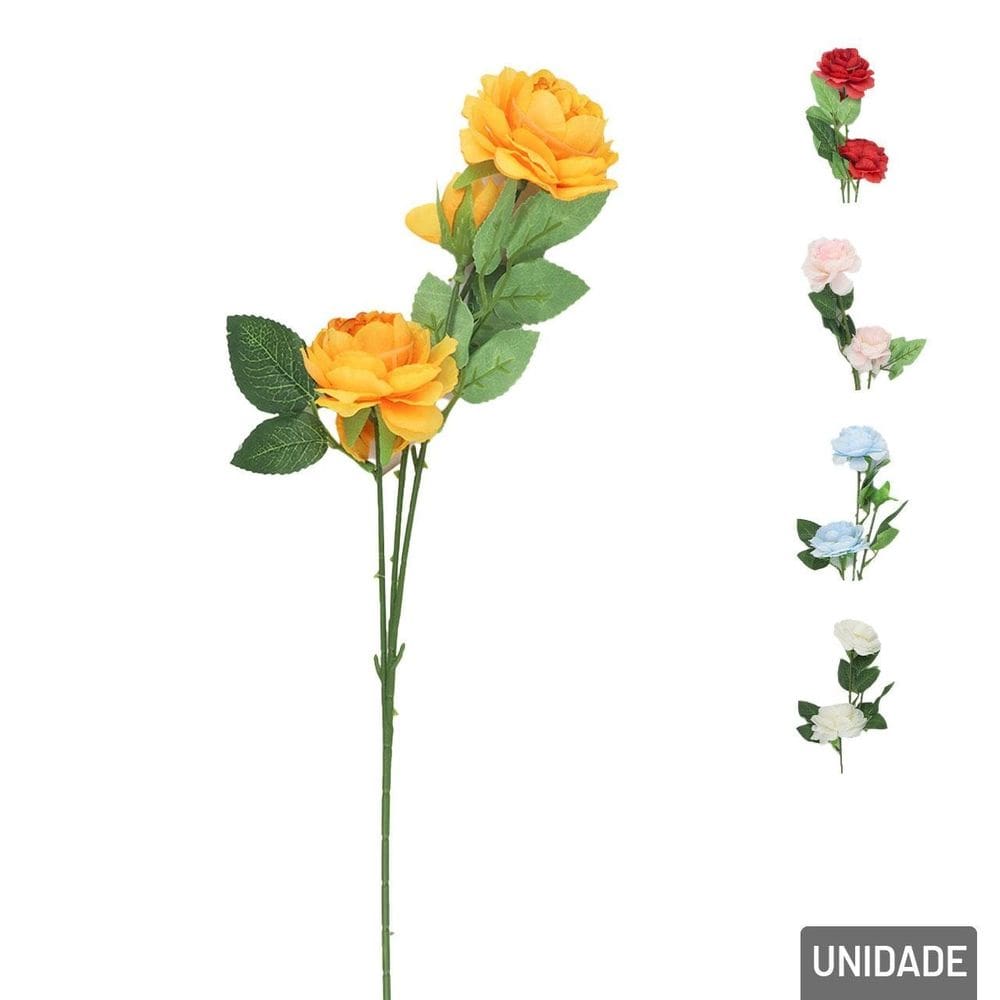Buquê de Flores 65cm Artificial Rosas Color - Tudo em Caixa