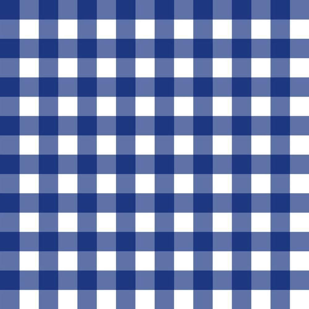 Papel De Parede Doce Estilo Xadrez Azul 82182