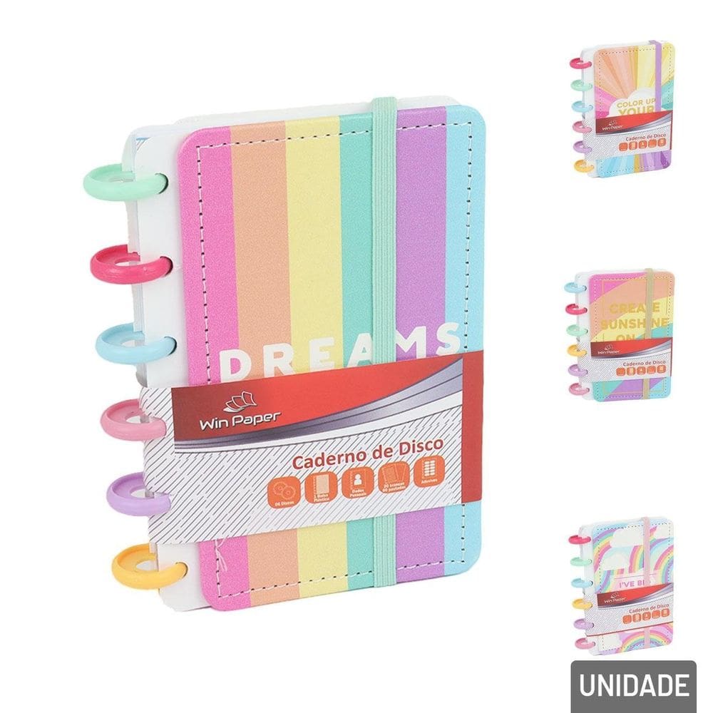 Caderno Espiral 80FL Disco Inteligente Frases - Tudo em Caixa