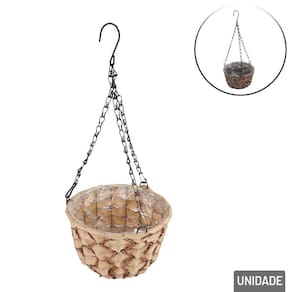 Vaso Decorativo Plástico 14cm com Corrente Colors - Tudo em Caixa