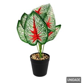 Vaso Decorativo de Plástico 33cm com Planta Color - Tudo em Caixa