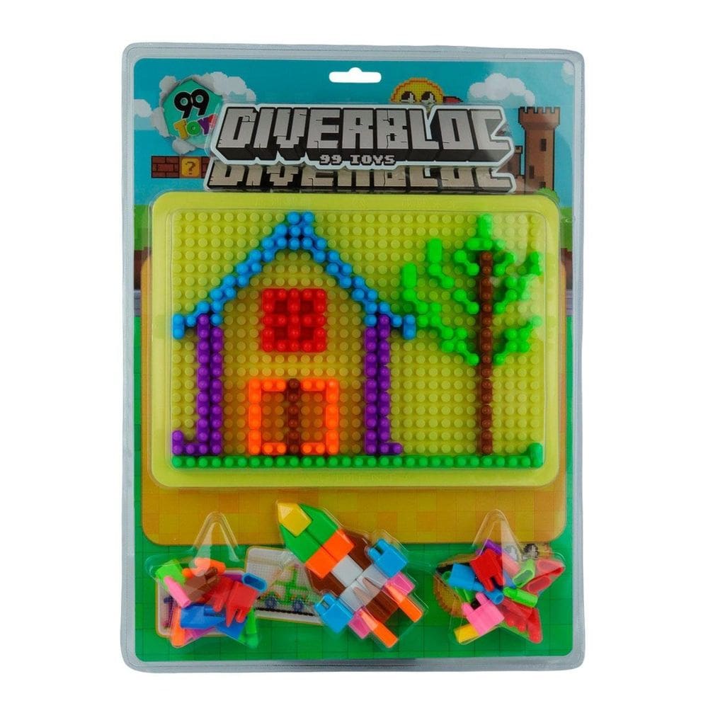 Brinquedo Educativo de Montar Diverbloc Color - Tudo em Caixa