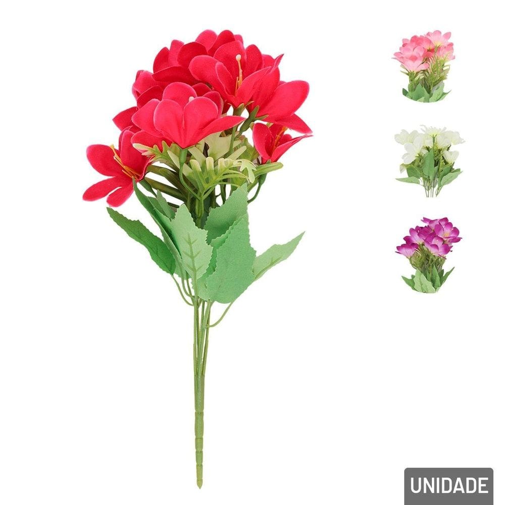 Buquê de Flores 35cm Artificial Lírio Color - Tudo em Caixa