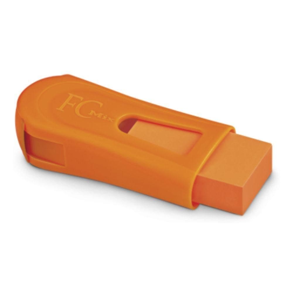 Borracha C- Apontador Faber Castell - Fc Mix Neon Laranja Neon