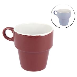 Caneca de Cerâmica 210ml Empilhável Color - Tudo em Caixa