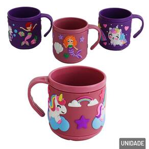 Caneca de Plástico 230ml Emborrachada 3D - Tudo em Caixa