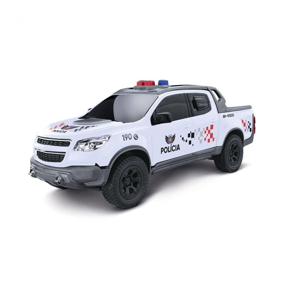 Carrinho Caminhonete Viaturas Pick-up S10 Policia Grande Policia Sp Branca