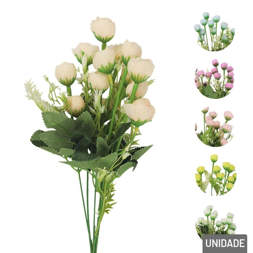Buquê de Rosas 35cm Artificial Color - Tudo em Caixa