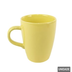 Caneca de Porcelana 230ml Amarela Inovare - Tudo em Caixa