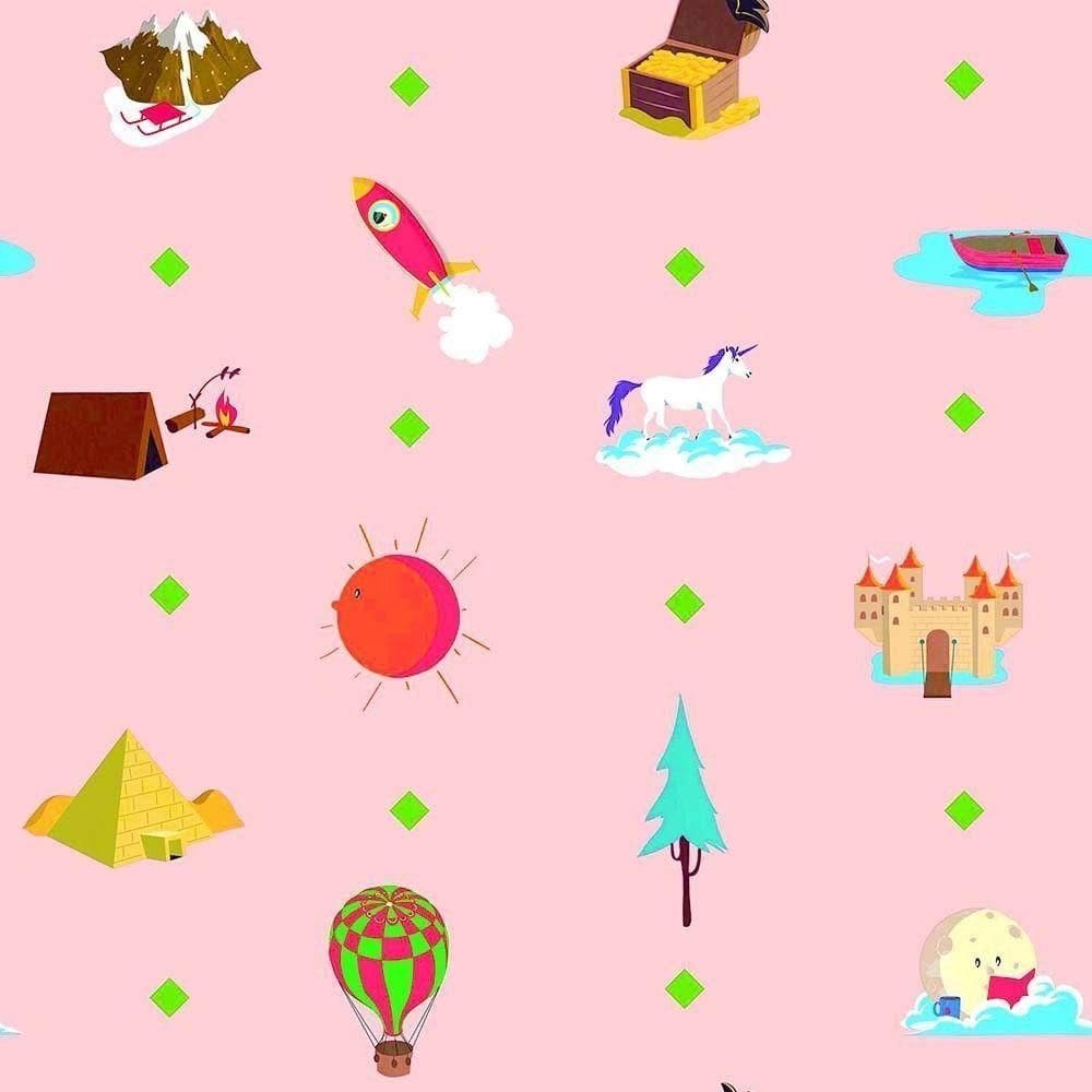 Papel De Parede Play Viajem 98005 - Rolo 10m X 0,53m