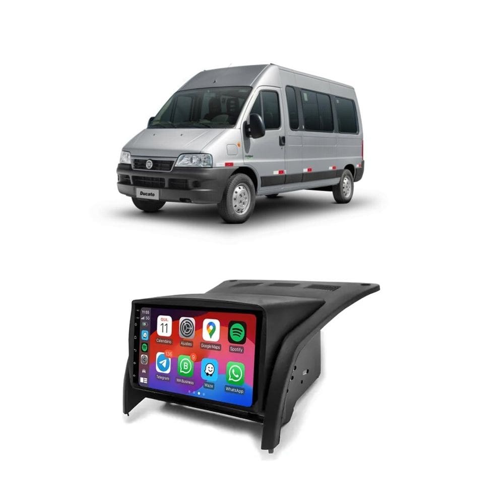 Kit Multimídia Ducato Boxer Jumper 2006 / 2017 7 Pol Android Carplay 2/32GB - 701KC First Option