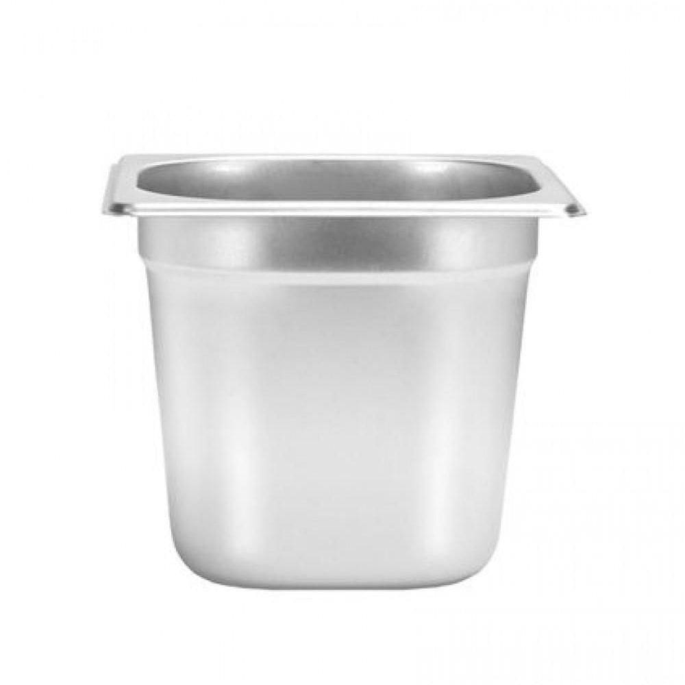 Kit 6 Cubas Gastronomica Inox Gn 1/6x150 Com Tampa Brasinox