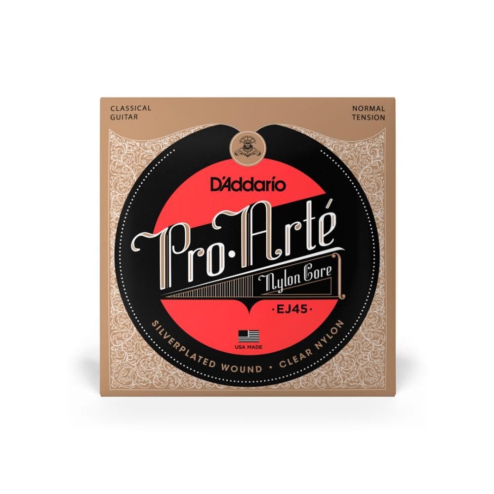 Cordas Para Violão Nylon D Addario Pro-arté Nylon Core Ej45 Prata/transparente [F108]
