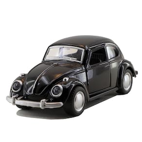 Miniatura Fusca Preto Carrinho De Metal Antigo Colecionável