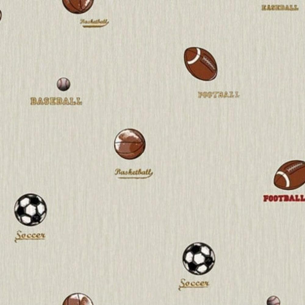 Papel De Parede All Kids Esportes H2910504 Rolo 10m X 0,53m