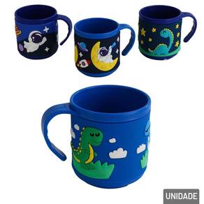 Caneca de Plástico 230ml Emborrachada 3D - Tudo em Caixa