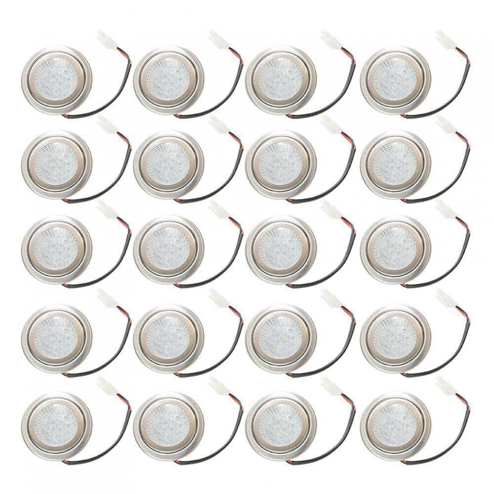 Kit Lâmpada Led Redonda Para Coifa Plug Branco 20 Peças Bivolt