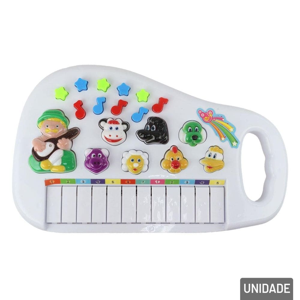Teclado Musical Infantil Maestro Fazendinhas - Tudo em Caixa