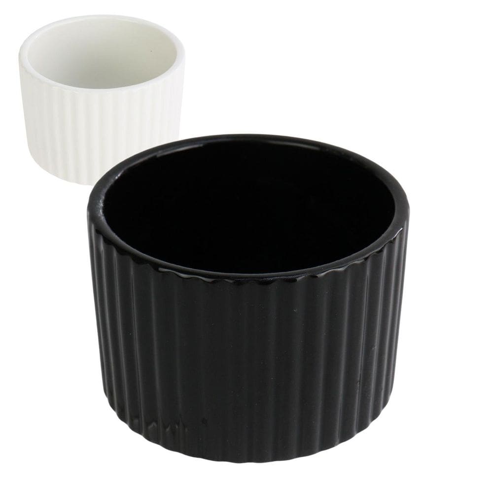 Vaso Decorativo de Cerâmica 10cm Canelado Color - Tudo em Caixa