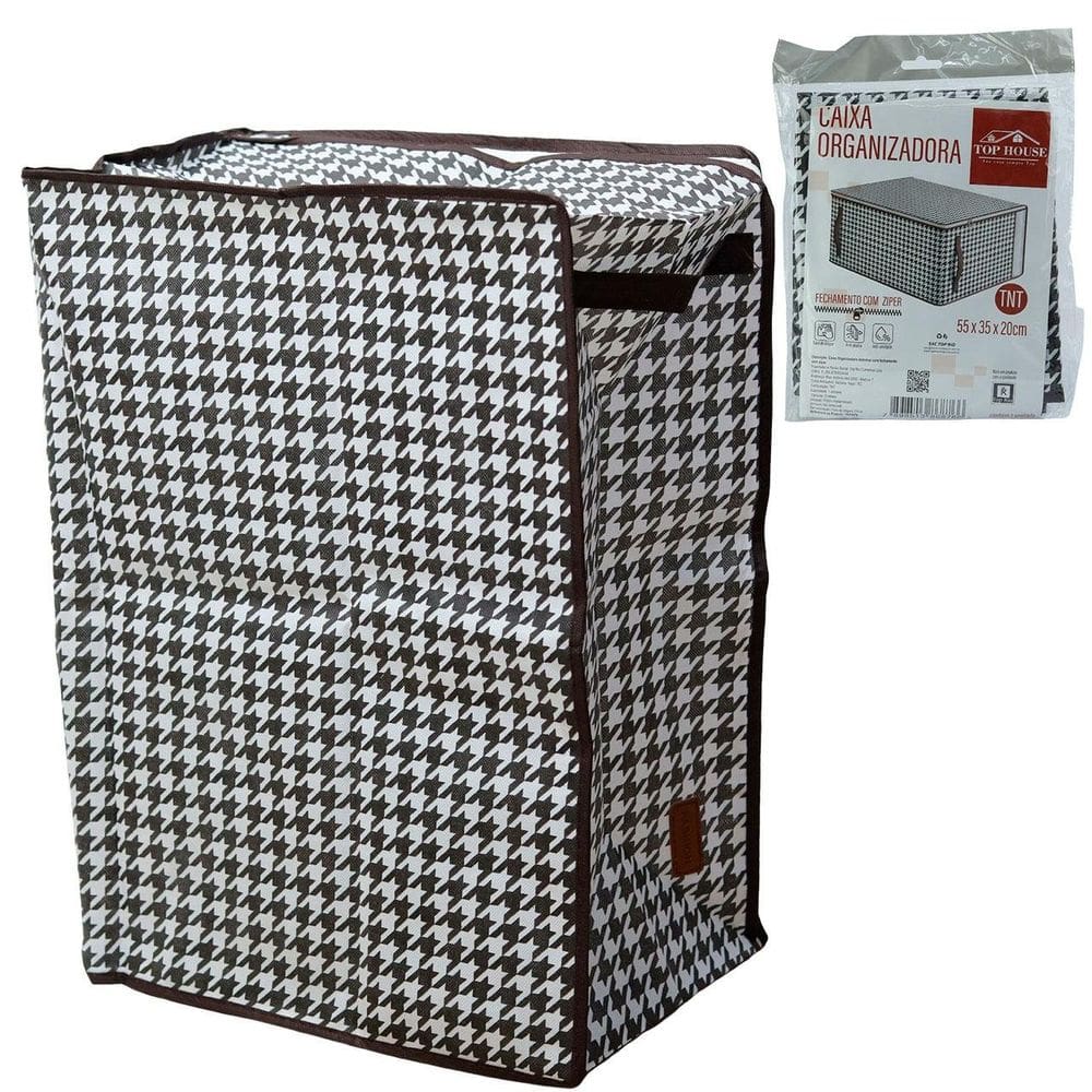Caixa Organizadora TNT 55x35x20cm com Ziper - Tudo em Caixa
