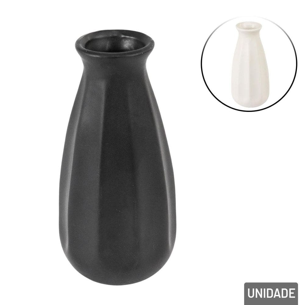 Vaso Decorativo de Cerâmica 12cm Texturizado Color - Tudo em Caixa