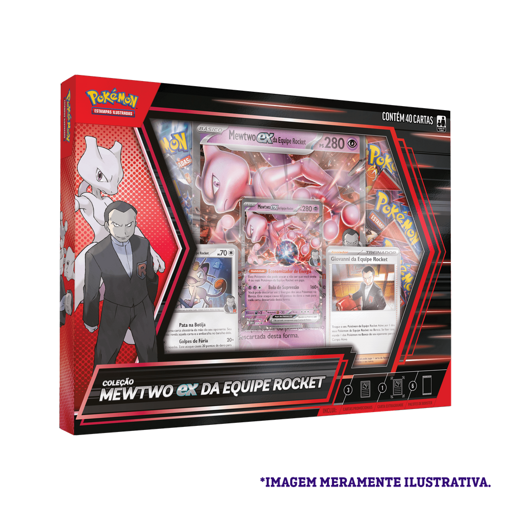 Box Pokémon Mewtwo ex da Equipe Rocket