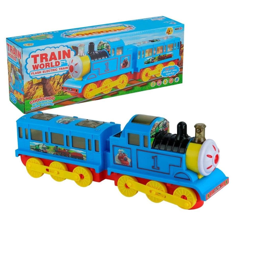 Trem à Pilha com LUZ SOM Maria Fumaça Colors - Tudo em Caixa