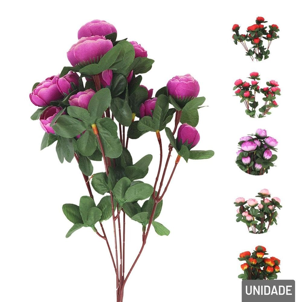 Buquê de Rosas 34cm Artificial Color - Tudo em Caixa