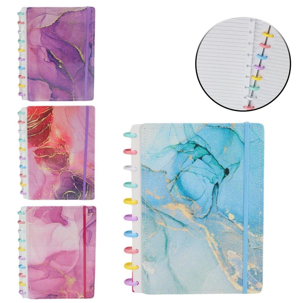 Caderno Espiral 87FL Disco Inteligente Marmorizados - Tudo em Caixa