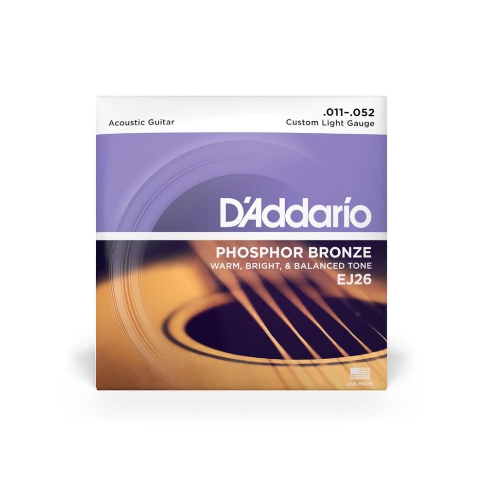 Cordas Para Violão Aço D Addario Phosphor Bronze Ej26 .011-.052 [F108]
