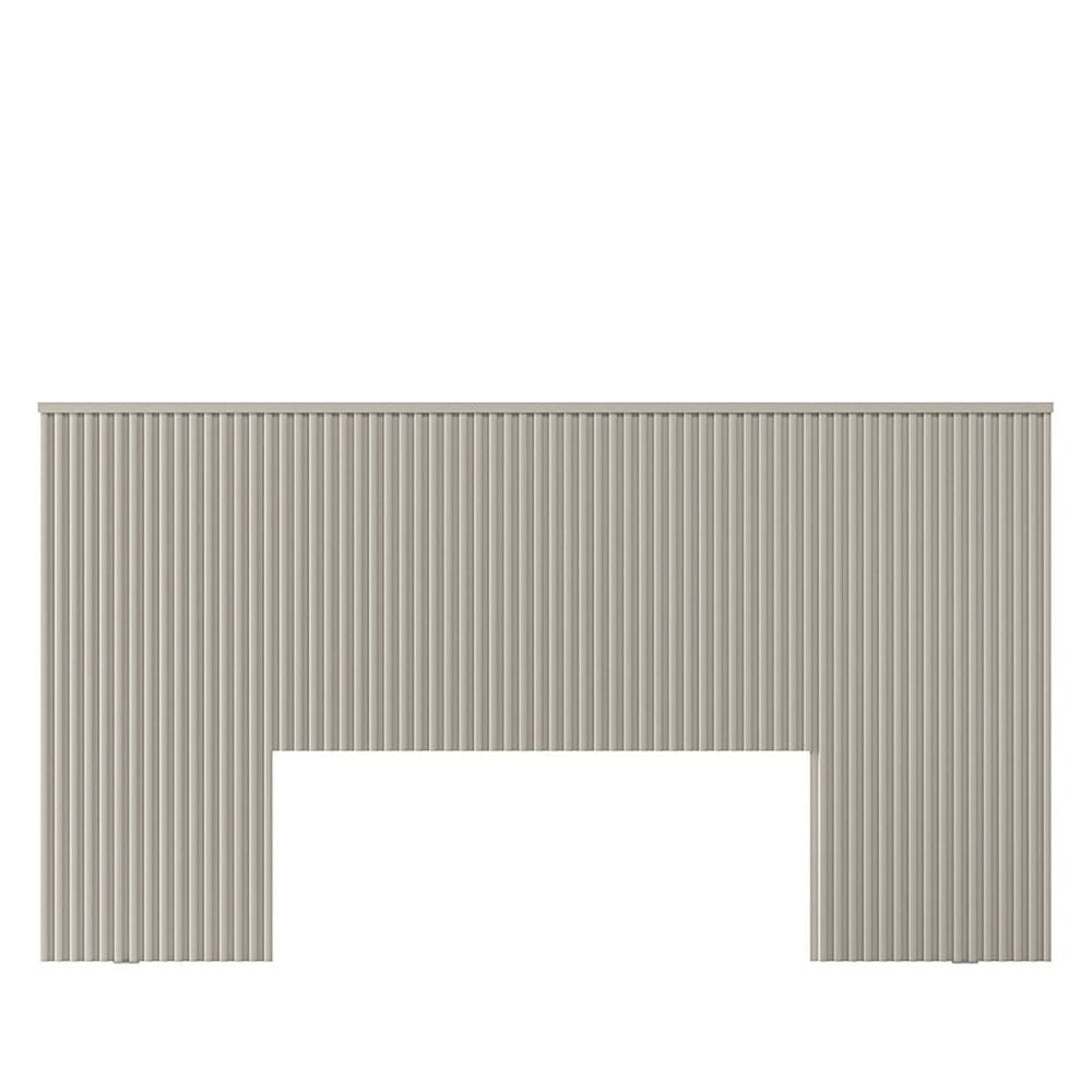 Cabeceira Casal Ripada 133x241com Frame Alexa Off White - EdeCasaMoveis