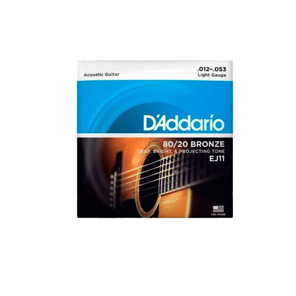 Cordas Para Violão Aço D Addario Bronze 80/20 Ej11 012" 053" [F108]