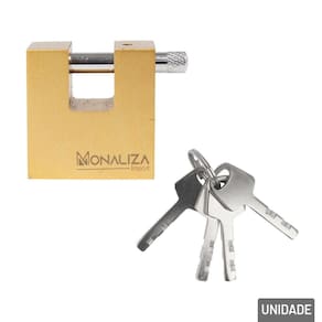 Cadeado 40mm com 4 Chaves Alta Segurança Latão - Tudo em Caixa