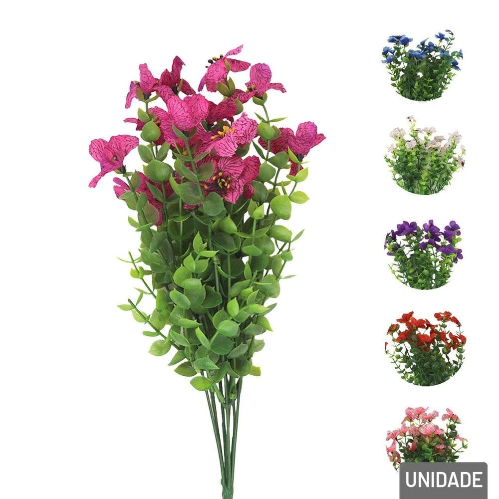 Buquê de Hortência 33cm Artificial Color - Tudo em Caixa