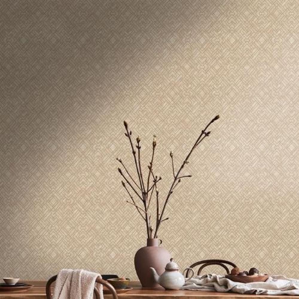 Papel De Parede Metropolitan Stories 3 Geométrico Dourado 388283ms