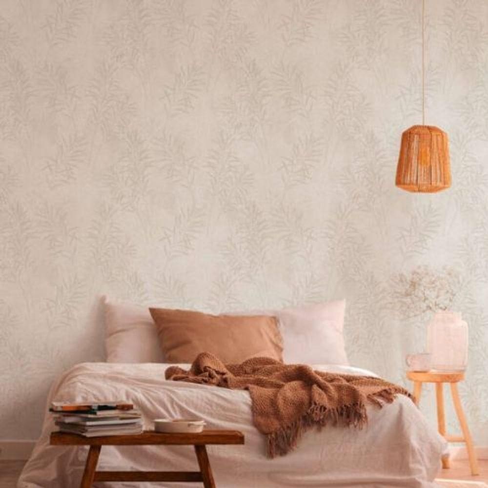 Papel De Parede Antigua Folhagem Bege 389196ag