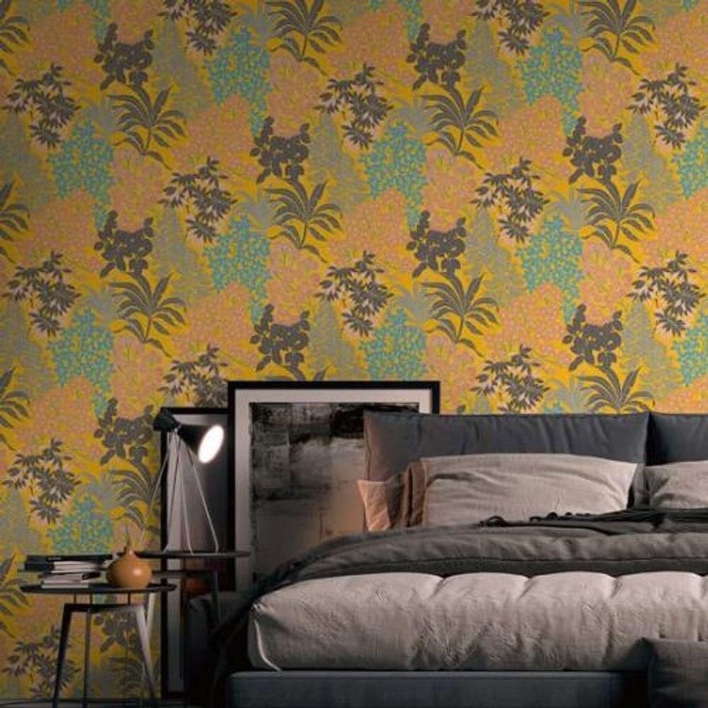 Papel De Parede Metropolitan Stories 3 Floral Amarelo 391283ms