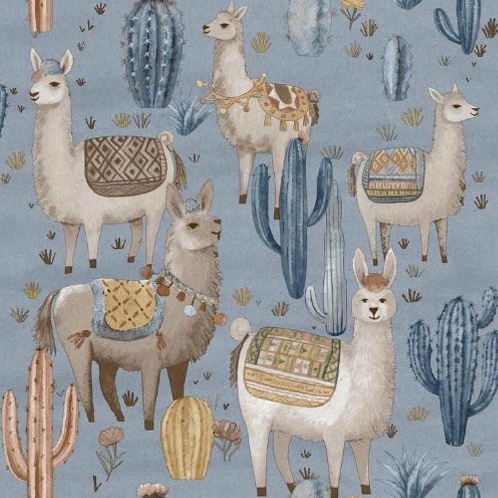 Papel De Parede Minime Infantil Azul 17113
