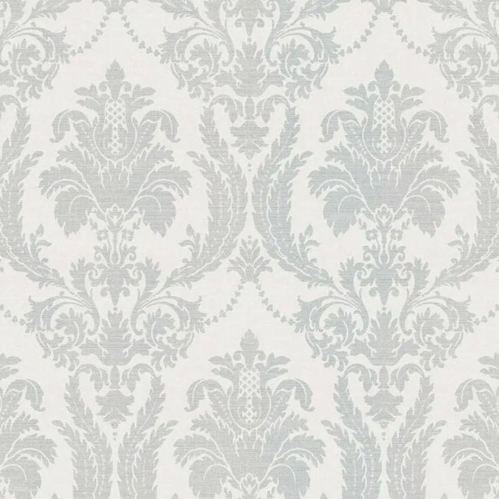 Papel De Parede Thema Damask Branco 28806