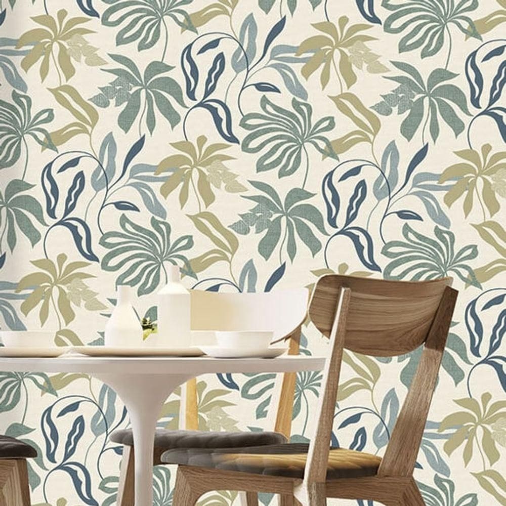 Papel De Parede Marbelina Ii Folhagem Colorido Ur3410