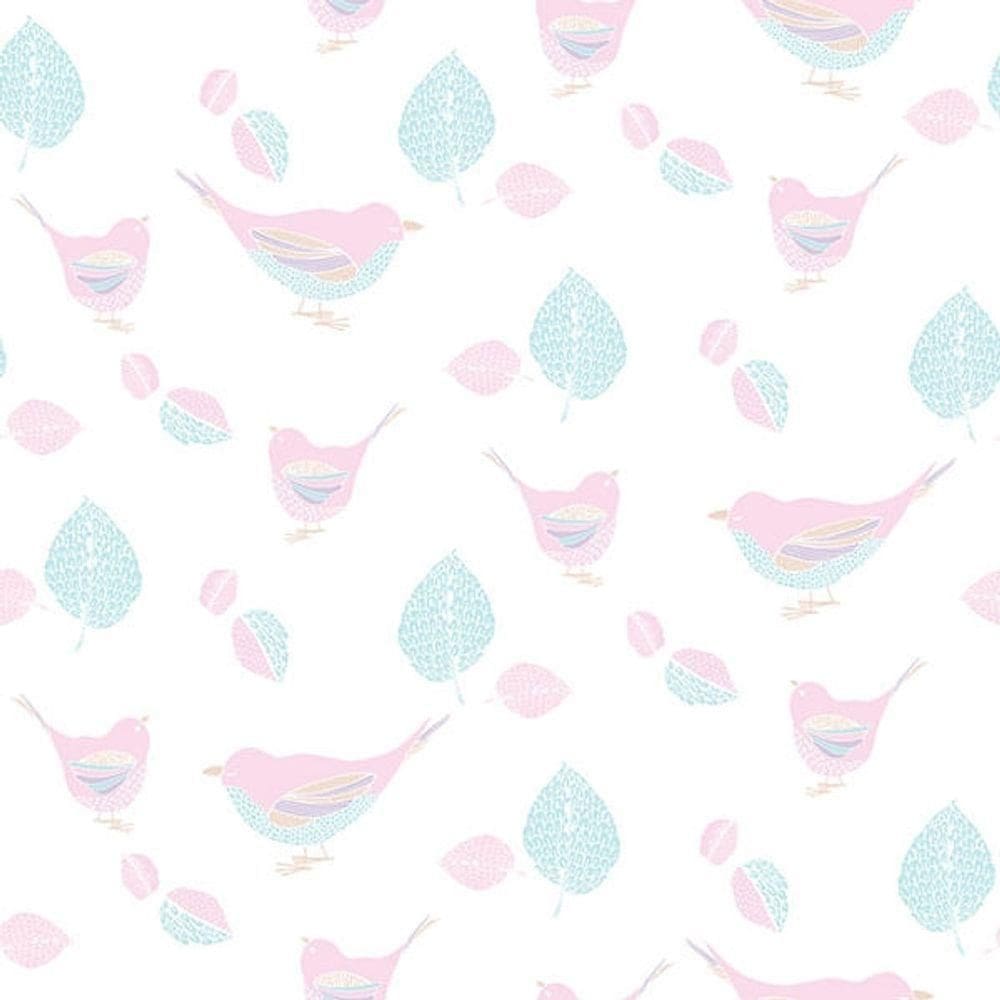 Papel De Parede Just 4 Kids Passarinhos G56539 - Rolo: 10m X 0,52m