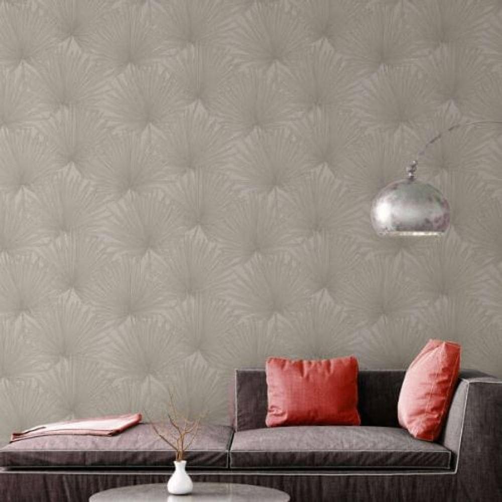 Papel De Parede Antigua Folhagem Bege 390902ag